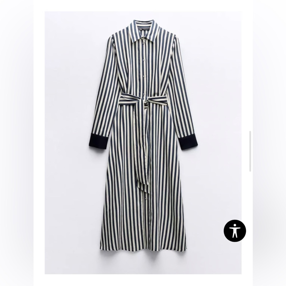 Zara Striped Long Sleeve Dress- new never worn w tags!